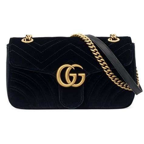 gucci black velvet marmont bag|Gucci Marmont shoulder bag.